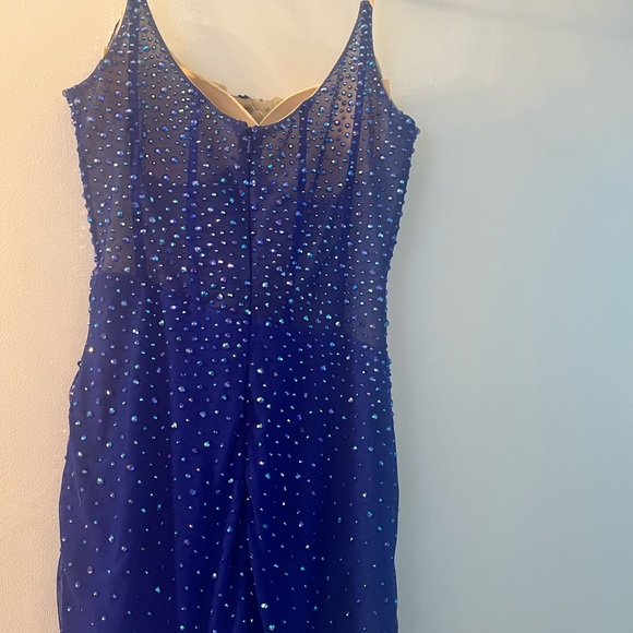 Elegant Blue Sequin Dress